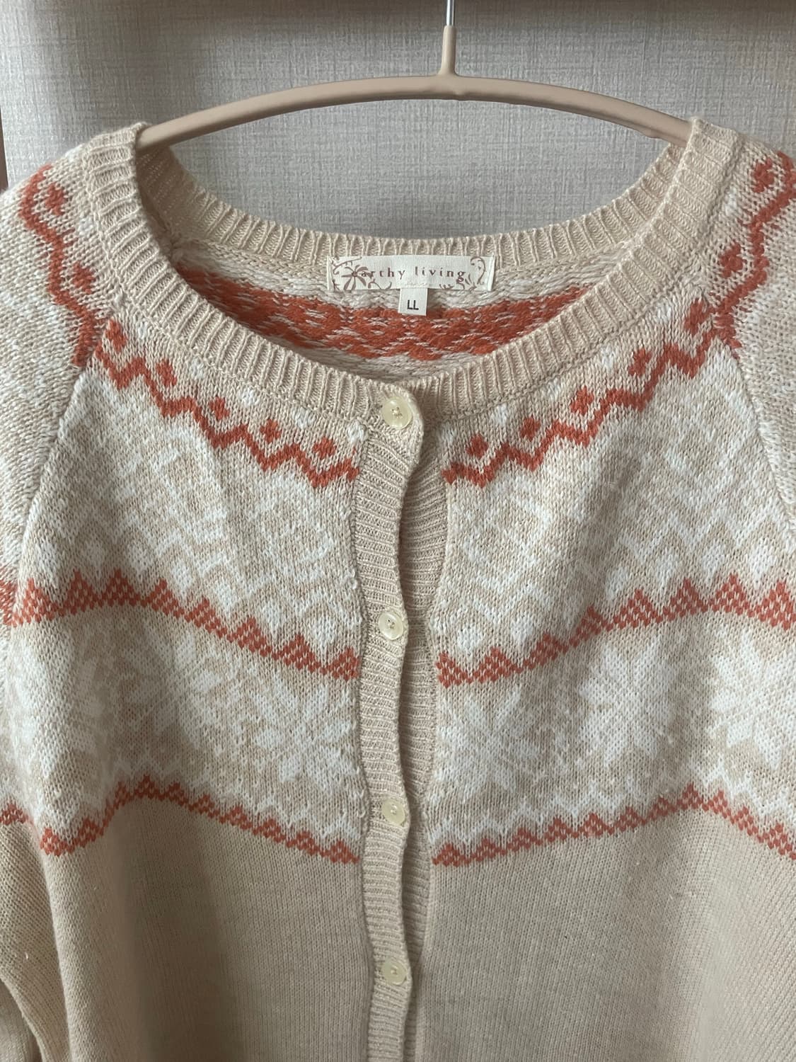 모리걸 빈티지 노르딕 가디건🤍🧡 상품이미지2