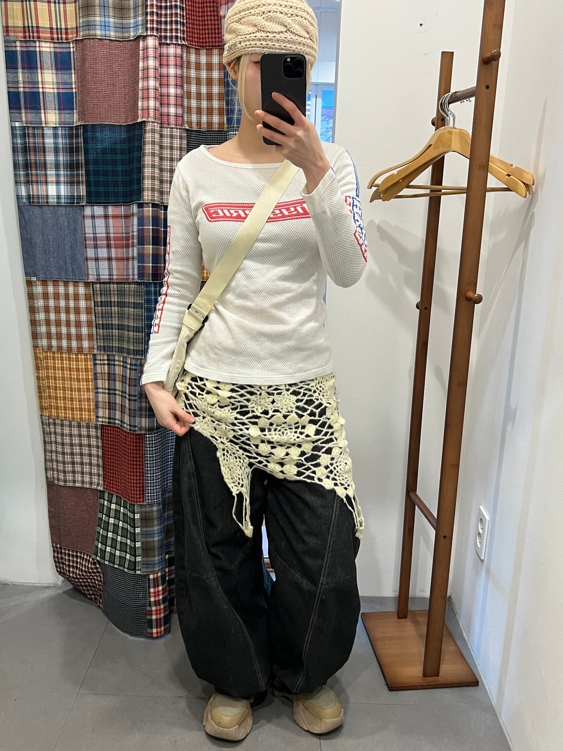 히스테릭글래머 화이트 메쉬 로고 롱슬리브 상품이미지5