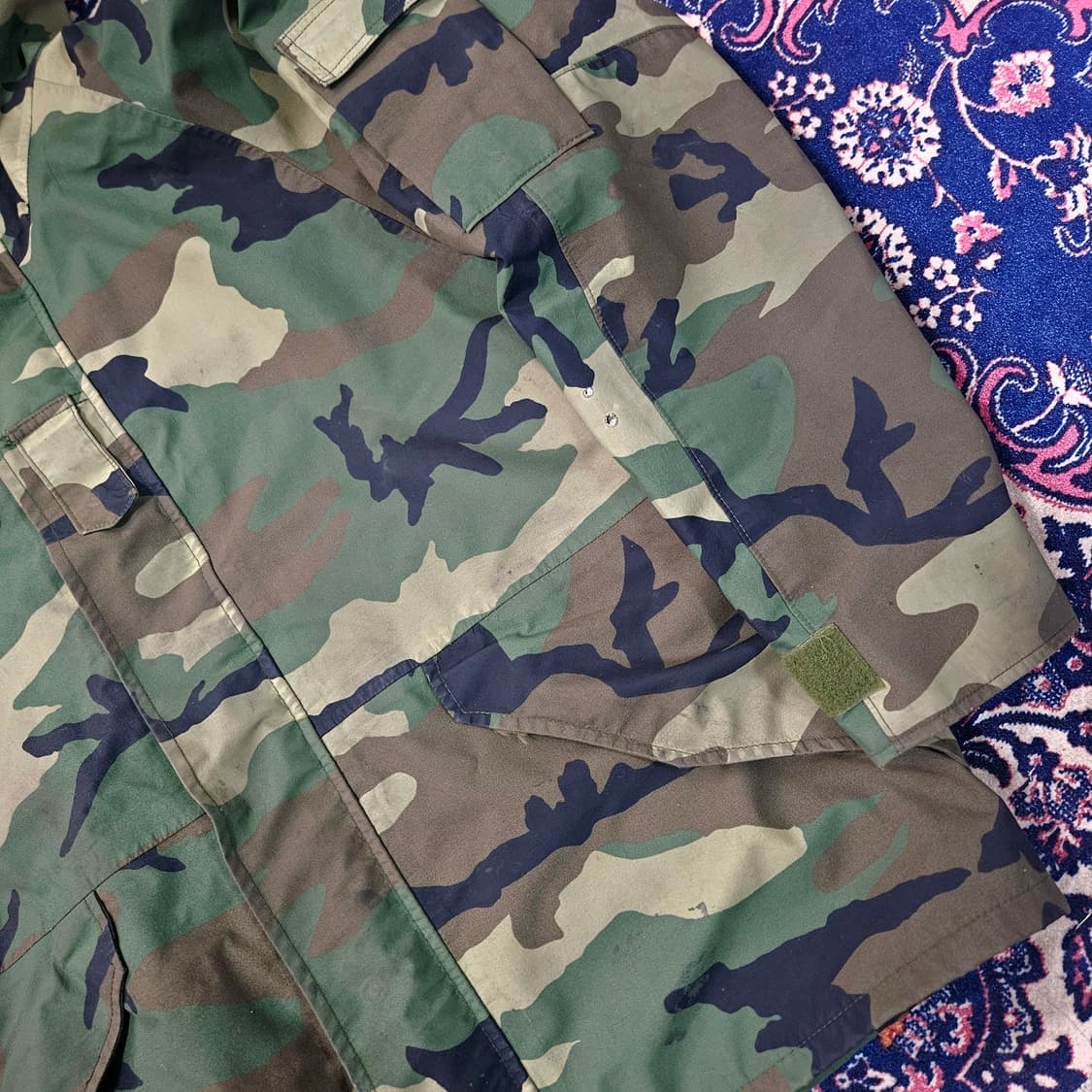 카모플라쥬 빈티지 밀리터리 후드캡 바람막이 자켓 상품이미지7