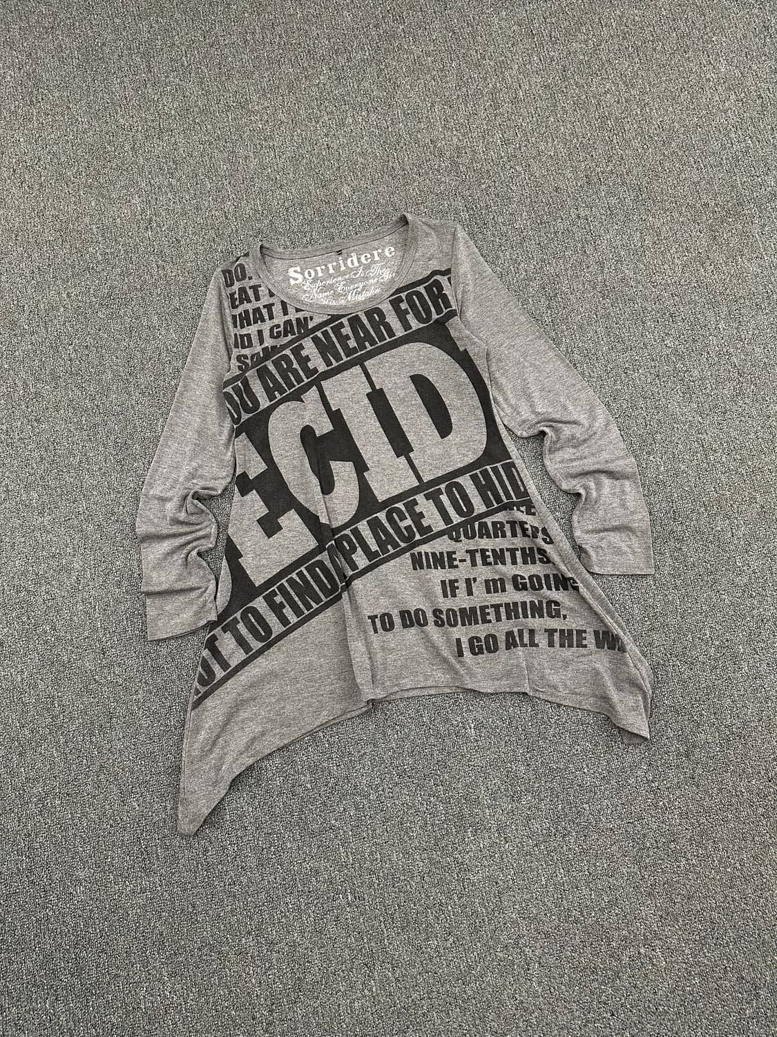 L)Sorridere vintage 여성 레터링 프린팅 긴팔 상품이미지3