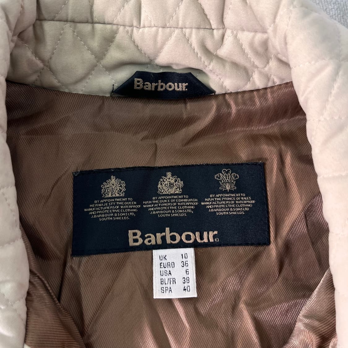 W 95 바버 퀄팅 버튼 자켓 상품이미지3