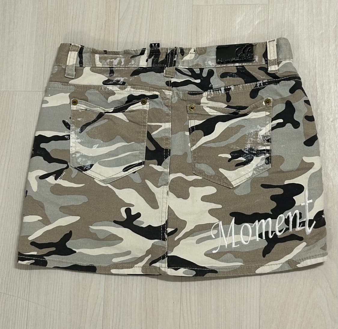 Y2k 페인팅 밀리터리 카코 포켓 스커트 상품이미지2