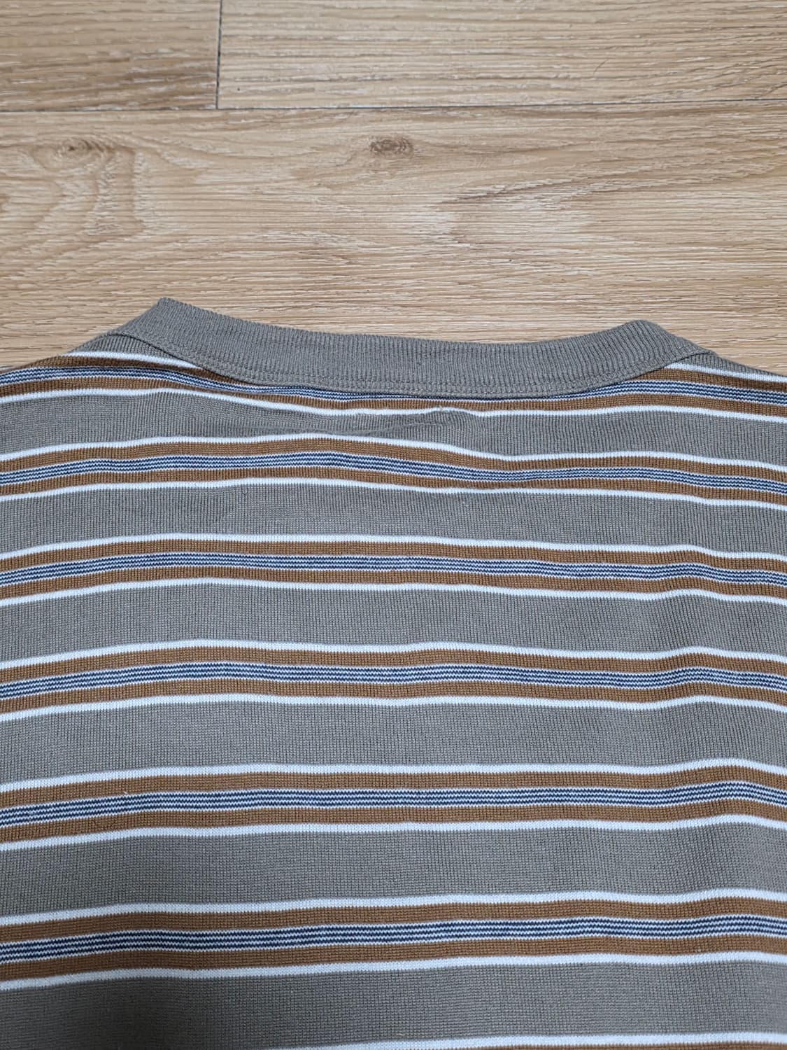 42size택포15만)25fw피그벨 보더 L/S 타우페 베이지 상품이미지7