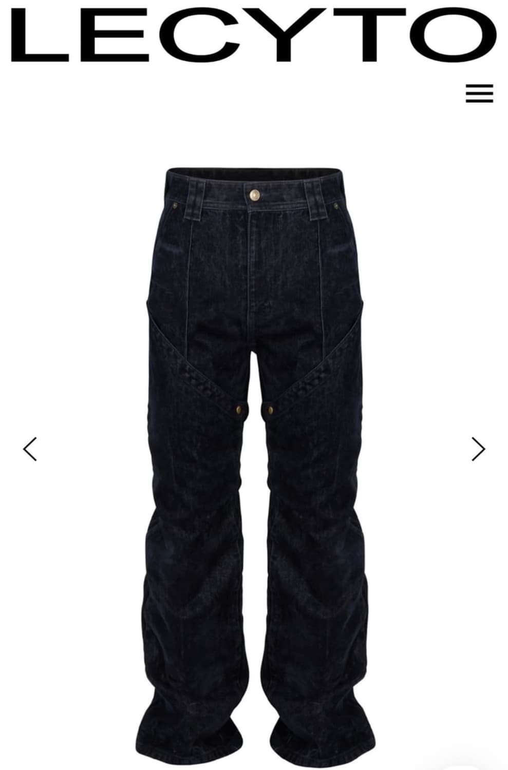 Lecyto 트랜스퍼 벨벳 데님 L 새상품 상품이미지1