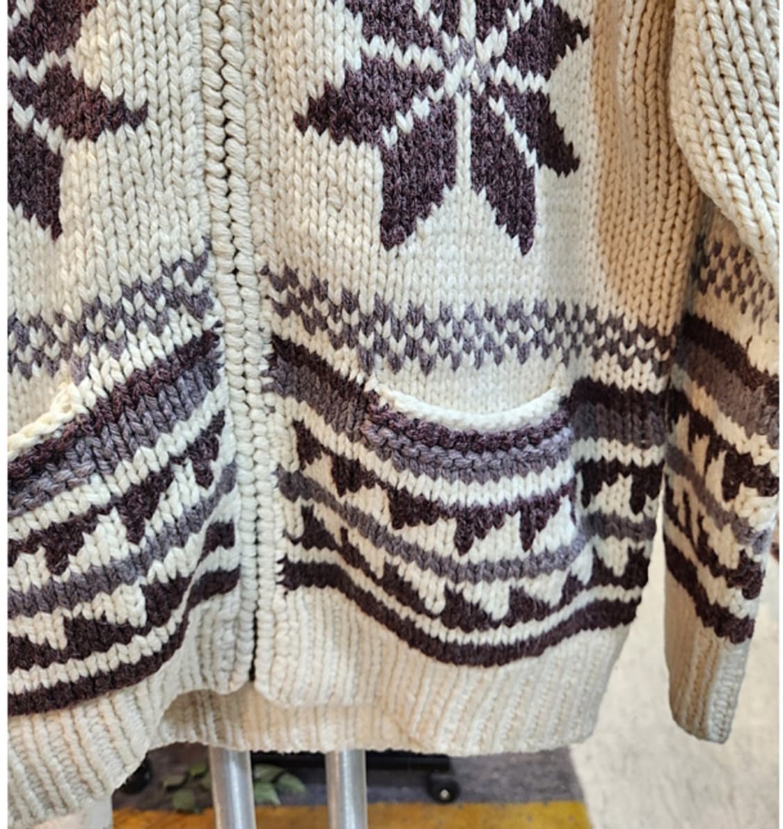 Possibility 울 블렌드 눈꽃 니트 빈티지 집업 상품이미지5