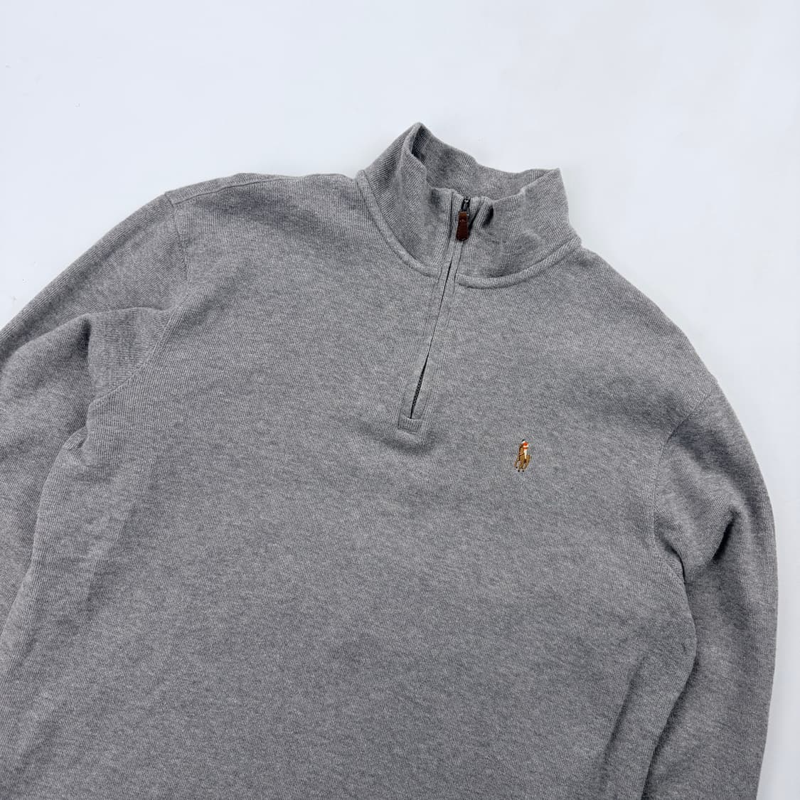 폴로랄프로렌 신형 니트 반집업 그레이 (qr정품) 상품이미지3
