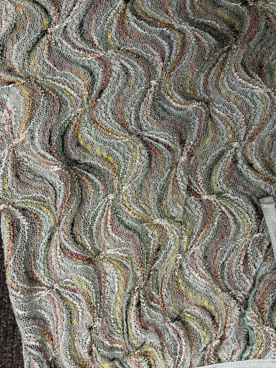 OS)Japanese vintage 여성 웨이브 패턴 트임 나시 상품이미지3