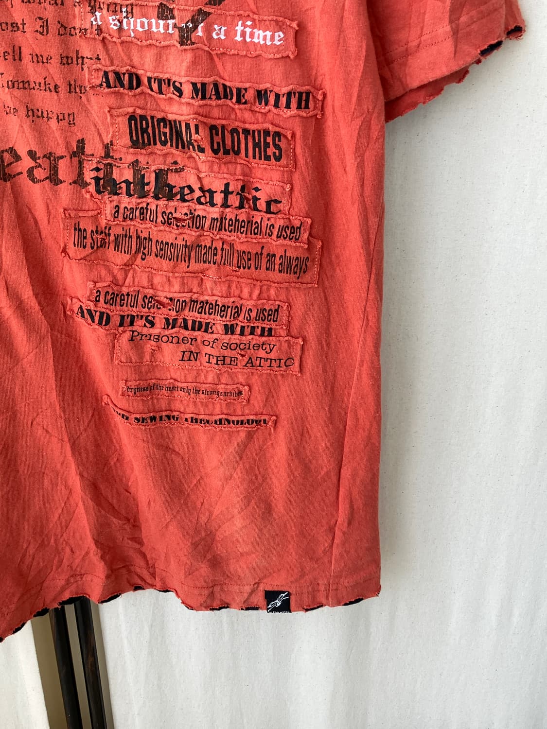 funky grunge lettering half t-shirt 상품이미지7