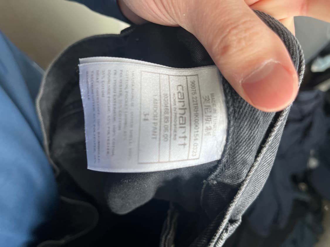 칼하트 WIP 흑청 데님팬츠 34 상품이미지5