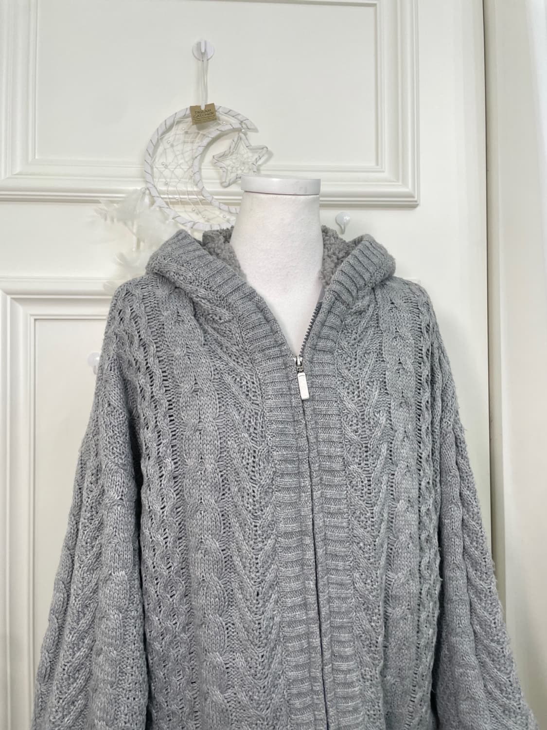 bluegray twist hoodie fur jumper 상품이미지5