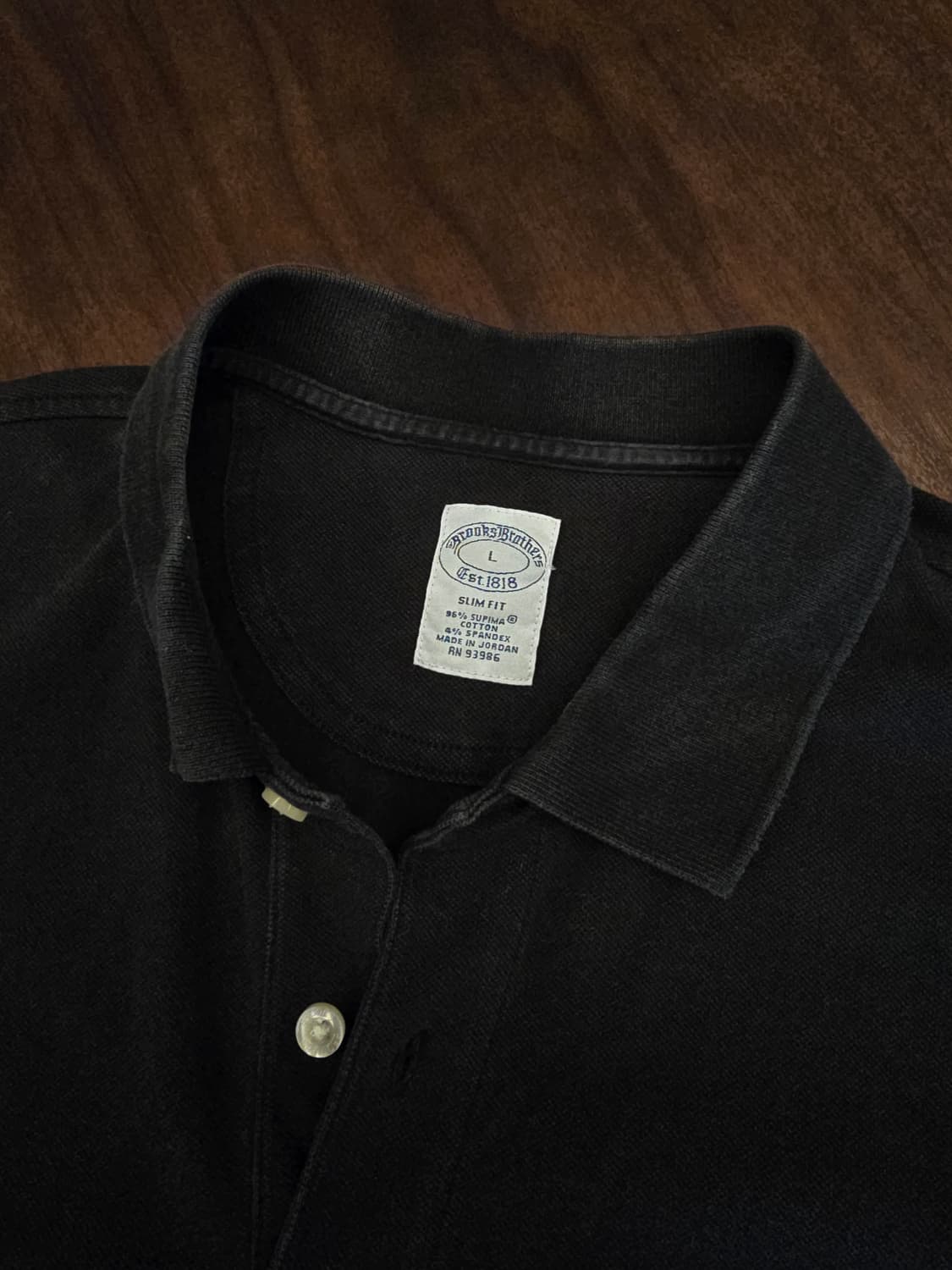 브룩스브라더스 수피마 폴로 블랙 슬림 L 상품이미지2