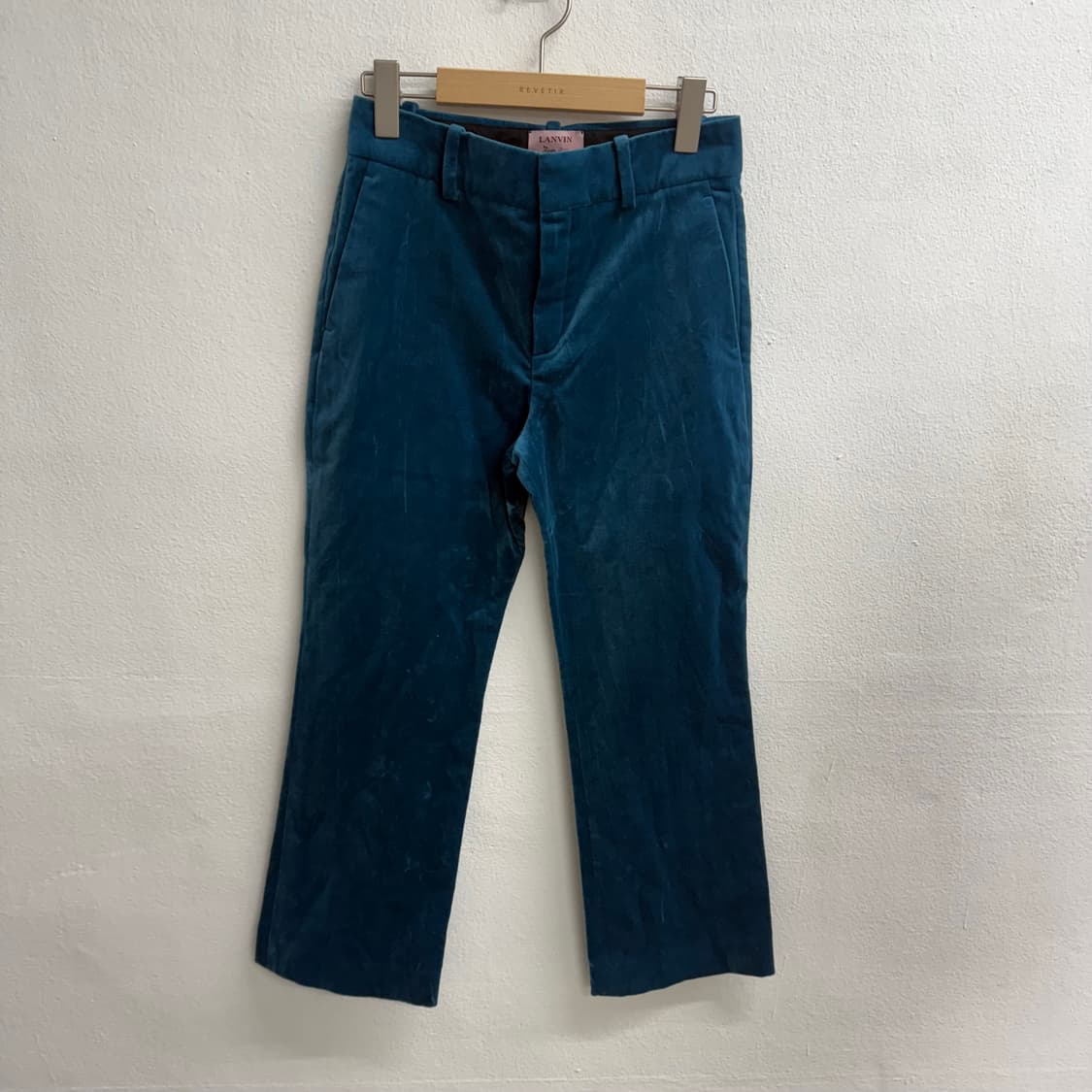 한섬 랑방 벨벳 블루 팬츠 (61-90) 상품이미지1