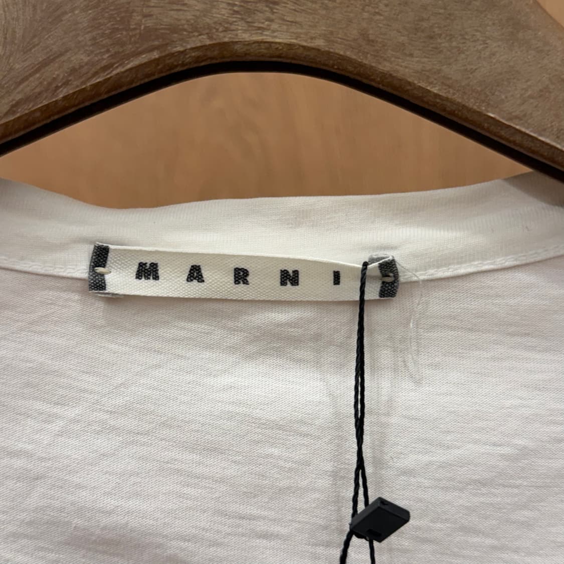 마르니 U넥 반팔 티셔츠 아트워크 그래픽 프린트 디테일 화이트 상품이미지7