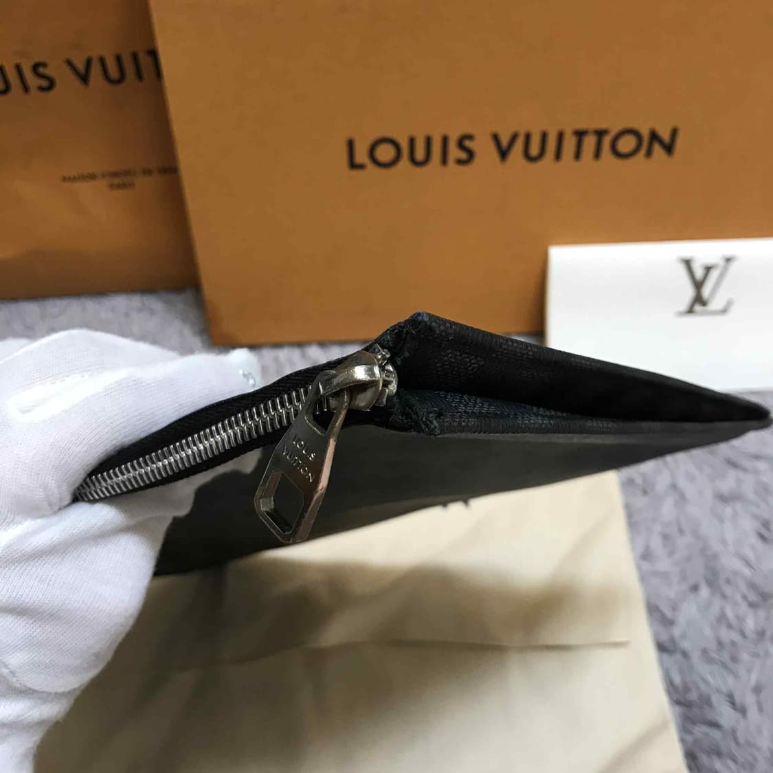 {클로젯}[풀구성][GM]루이비통 포쉐트 주르 다미에 클러치 GM 상품이미지5