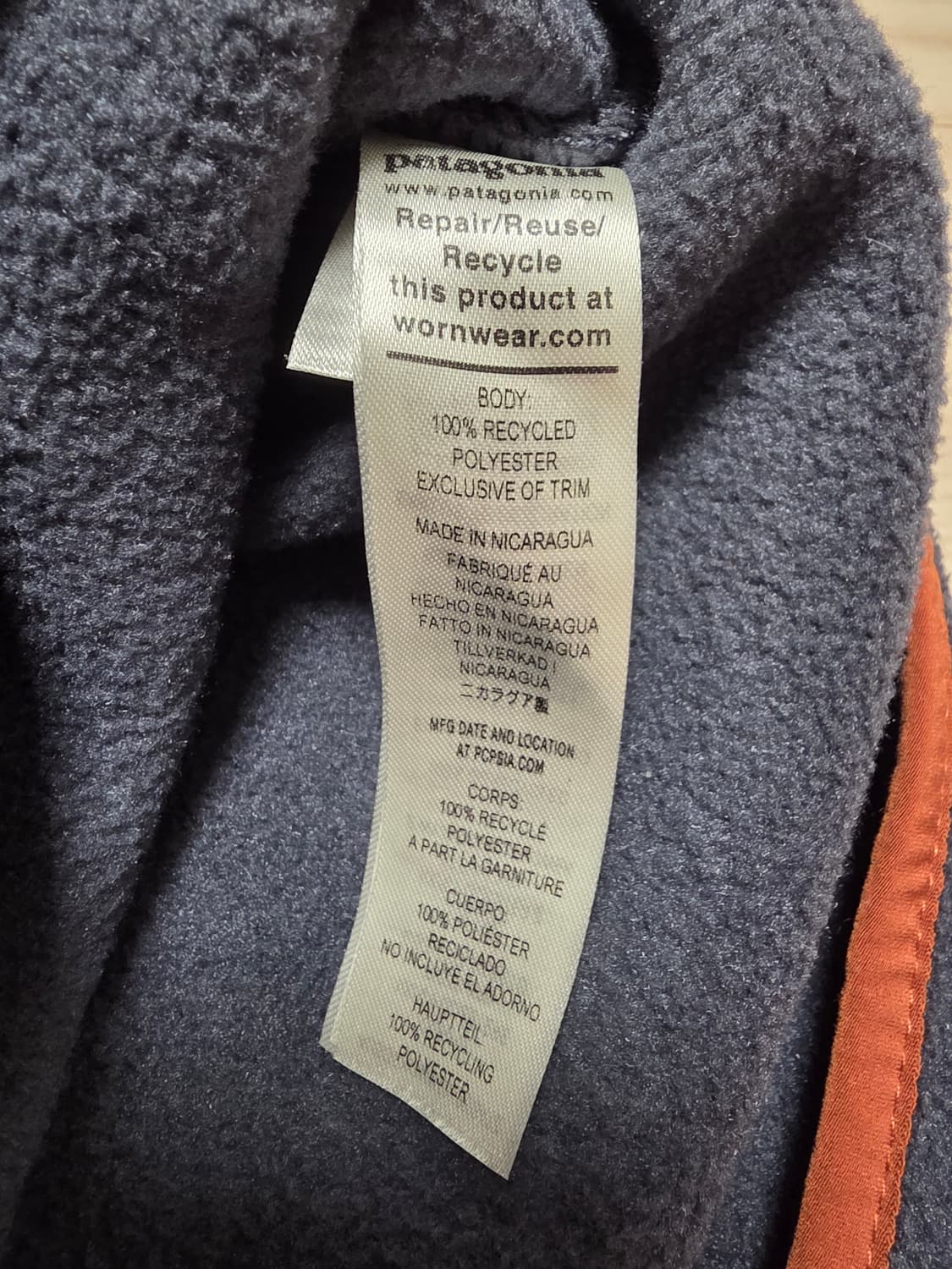 파타고니아 신칠라 라이트웨이트 스몰더블루/브러쉬드레드 맨 M 상품이미지3