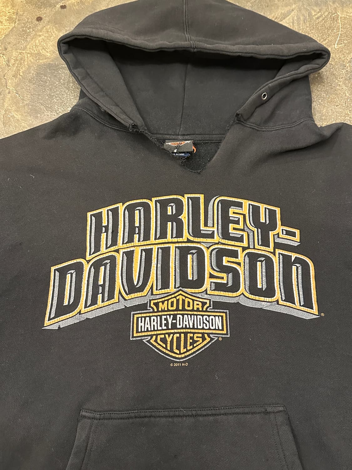 할리데이비슨 디스트레스드 후드티 XL 상품이미지3