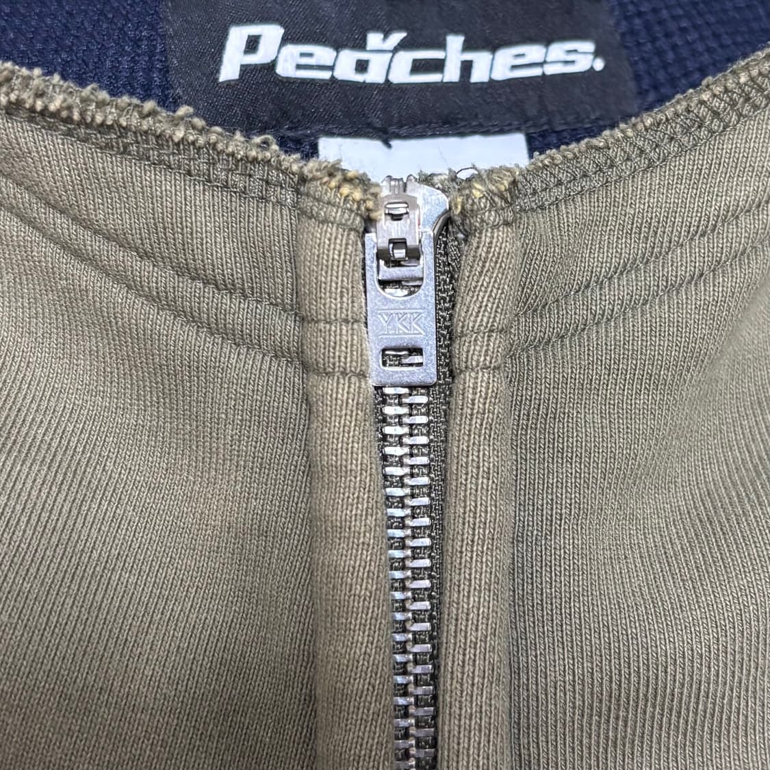 피치스 엔진 스타트 워싱 후드 집업 카키 상품이미지4