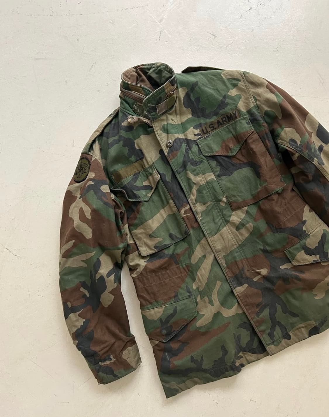 80's U.S Army Woodland Camo M-65 Field 상품이미지2