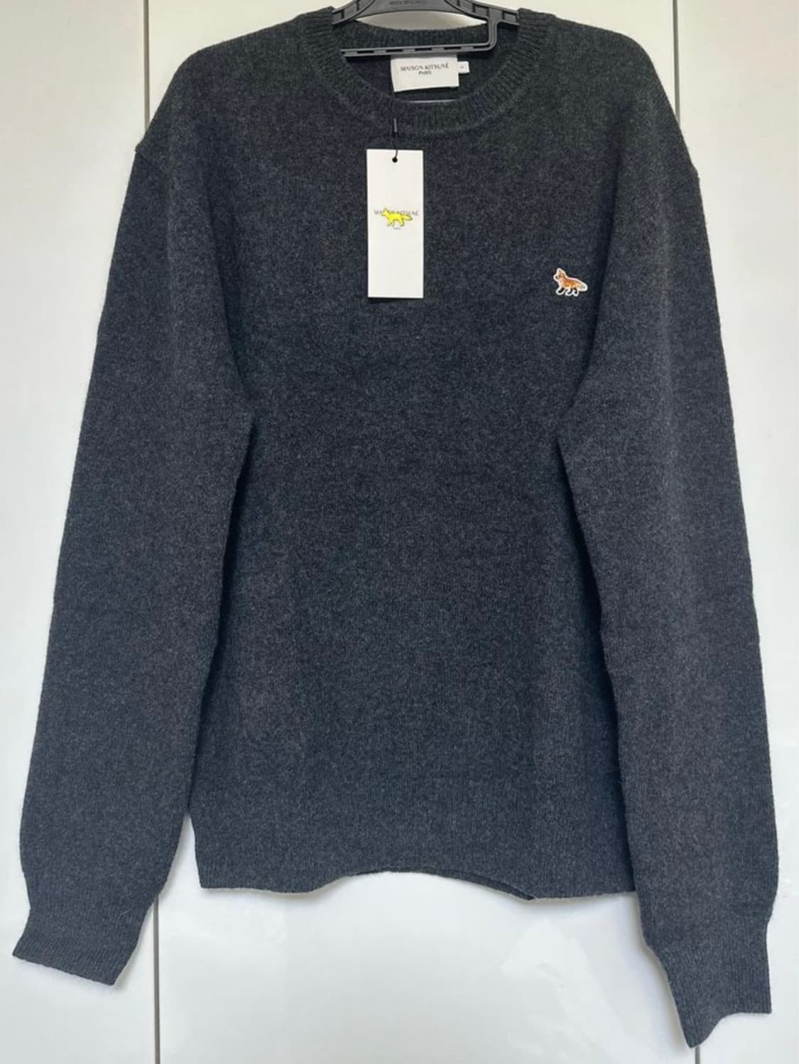 메종키츠네 폭스 패치 니트 그레이  상품이미지2