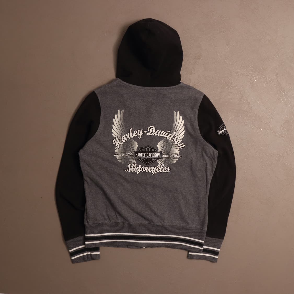 00's 할리데이비슨 y2k 로고 후드집업 A1419 상품이미지5