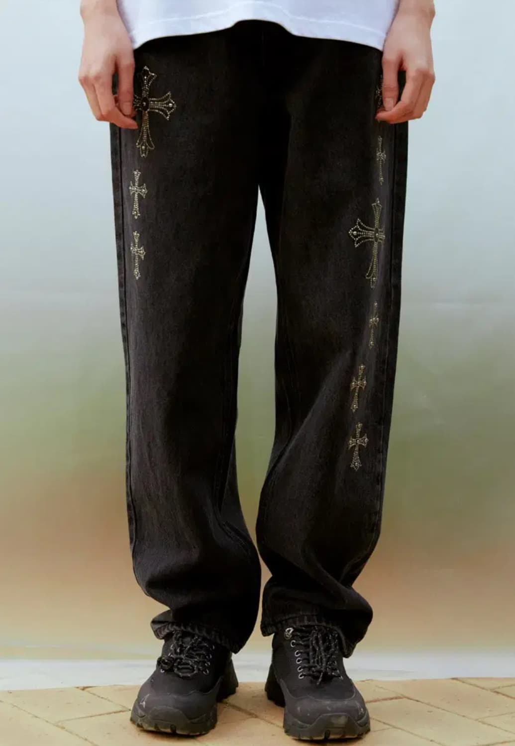 13month gemstone denim pants black 상품이미지1