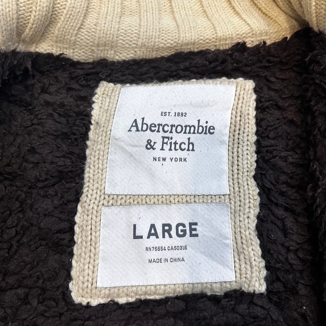 아베크롬비 헤비 울 쉐르파 코위찬 가디건L 상품이미지2