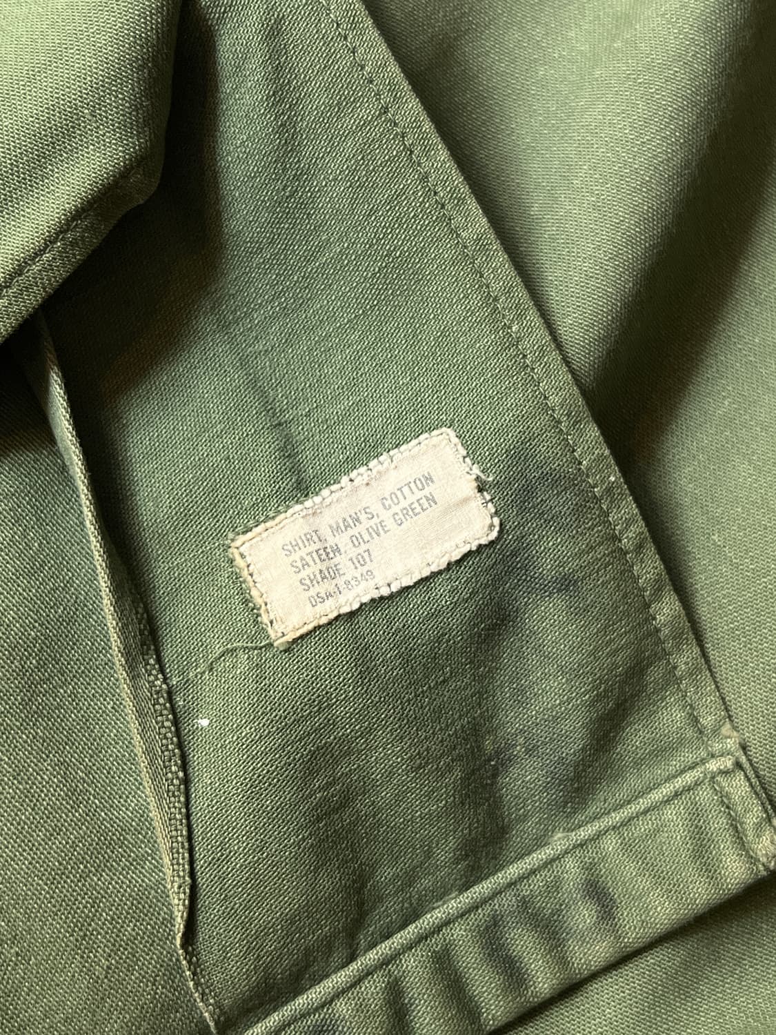 [L]60's 오리지널 U.S ARMY OG-107 밀리터리 셔츠 상품이미지6