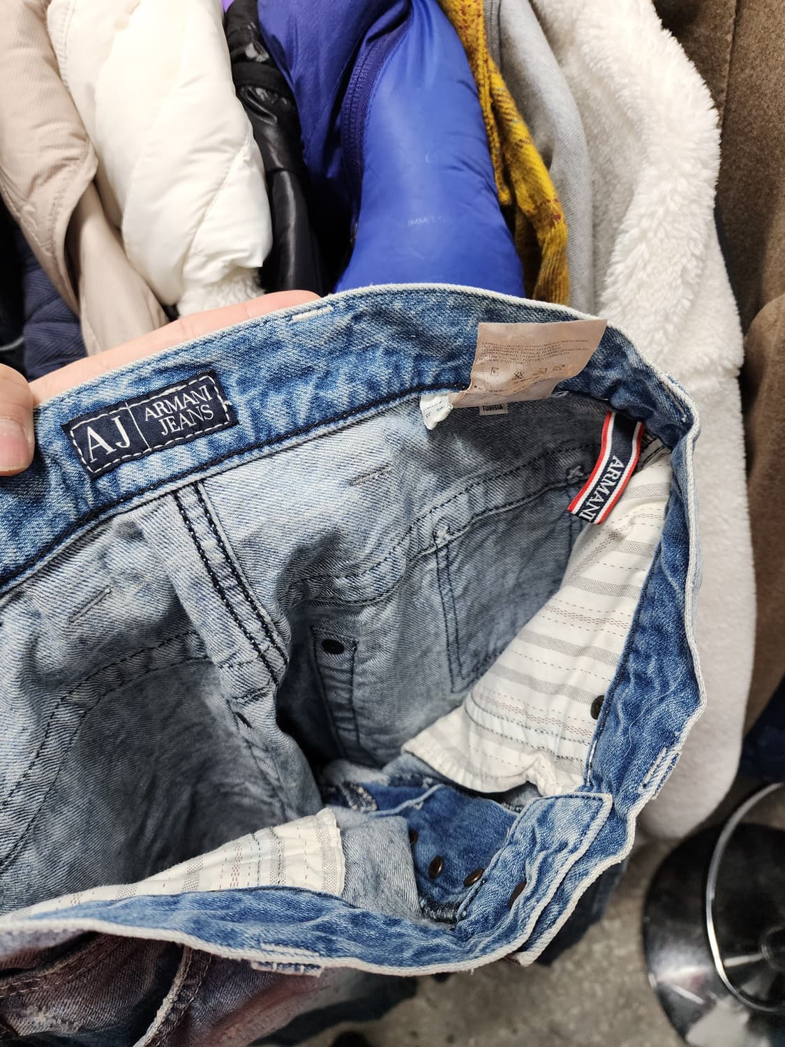 아르마니 AJ 데미지 스틸로고 디트로이드 청바지 상품이미지9