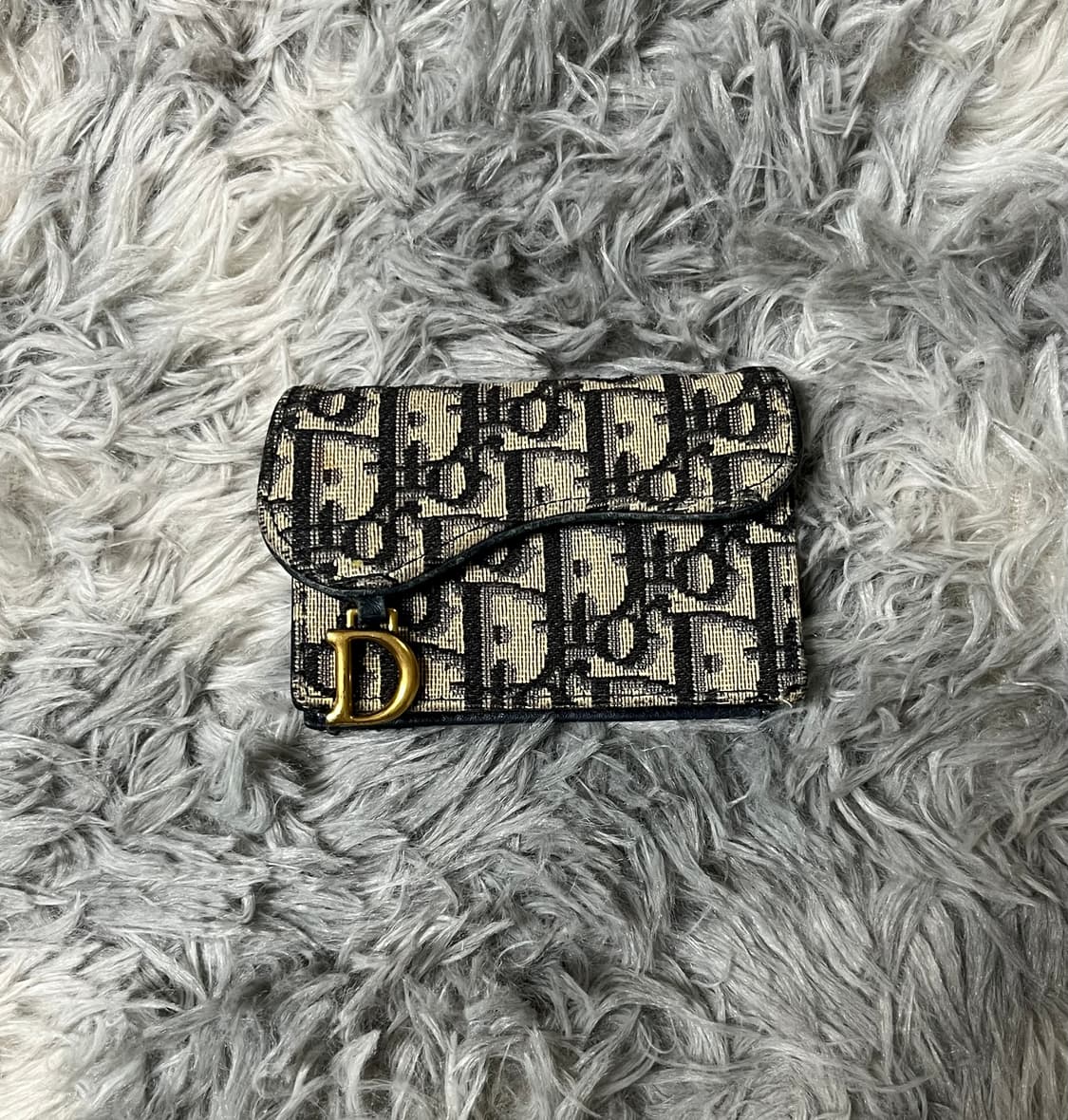 디올 새들 카드지갑 블루 상품이미지1