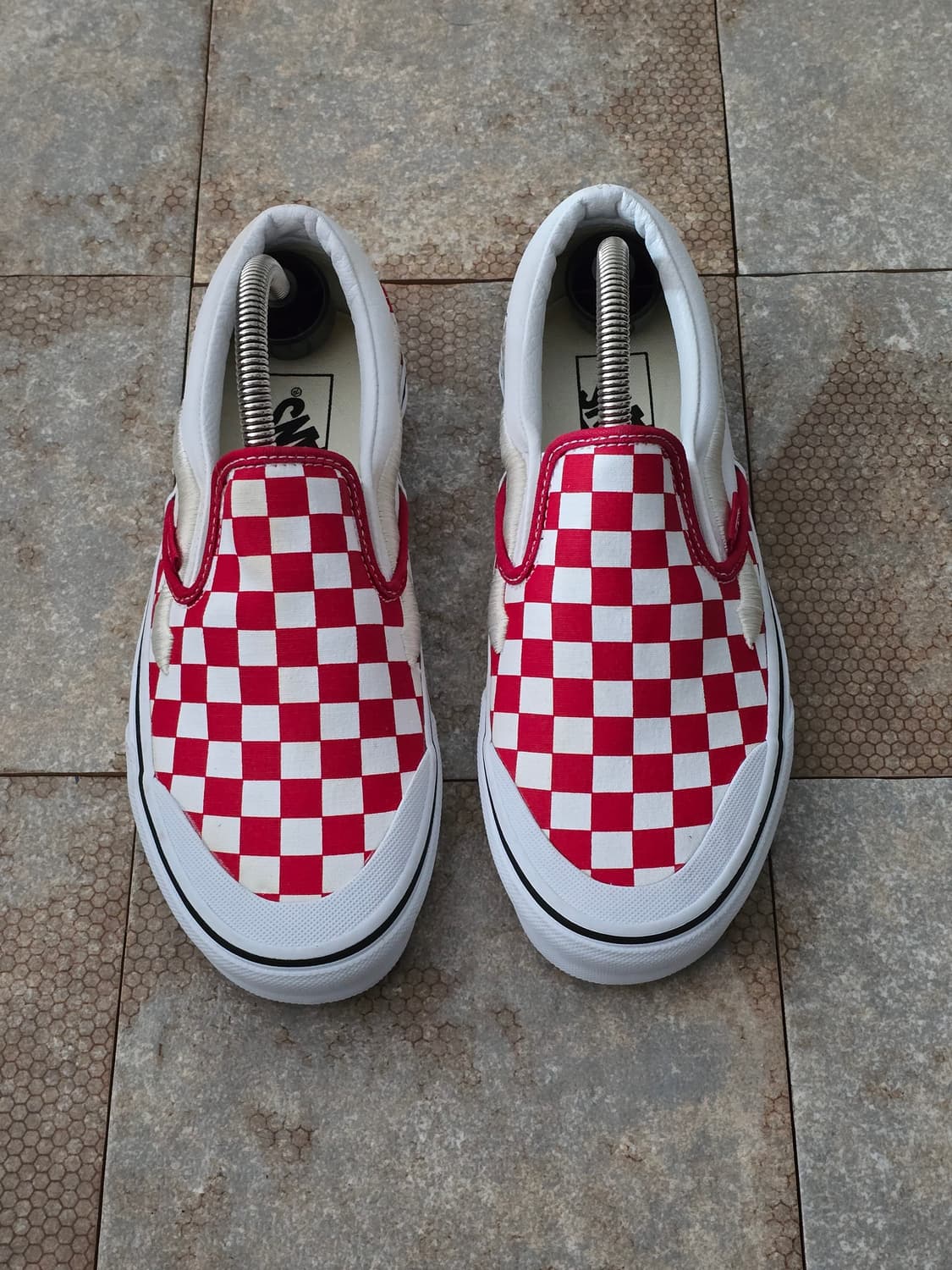 (240)반스 슬립온 138 레드 체커보드 상품이미지2