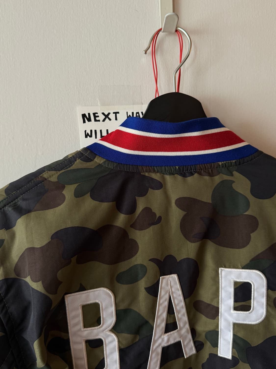 베이프 BAPE Camo Varsity Down Jacket (한정/단종 상품이미지5