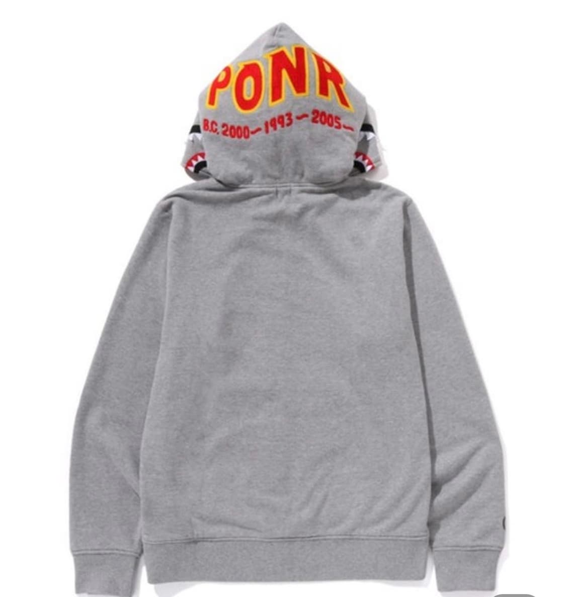 베이프 2nd 샤크 풀 후드집업 그레이 상품이미지2