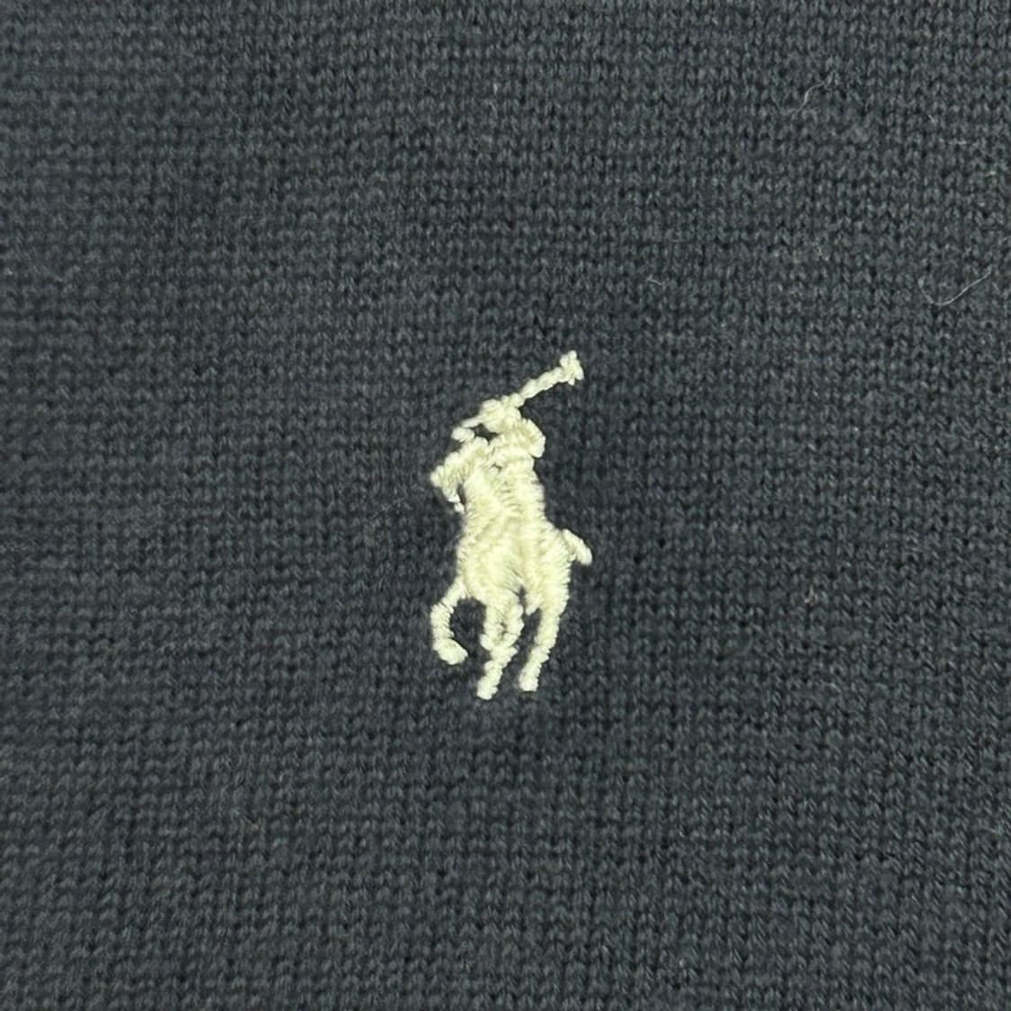 RALPH LAUREN 네이비 화이트 포니 브이넥 가디건 S 상품이미지2