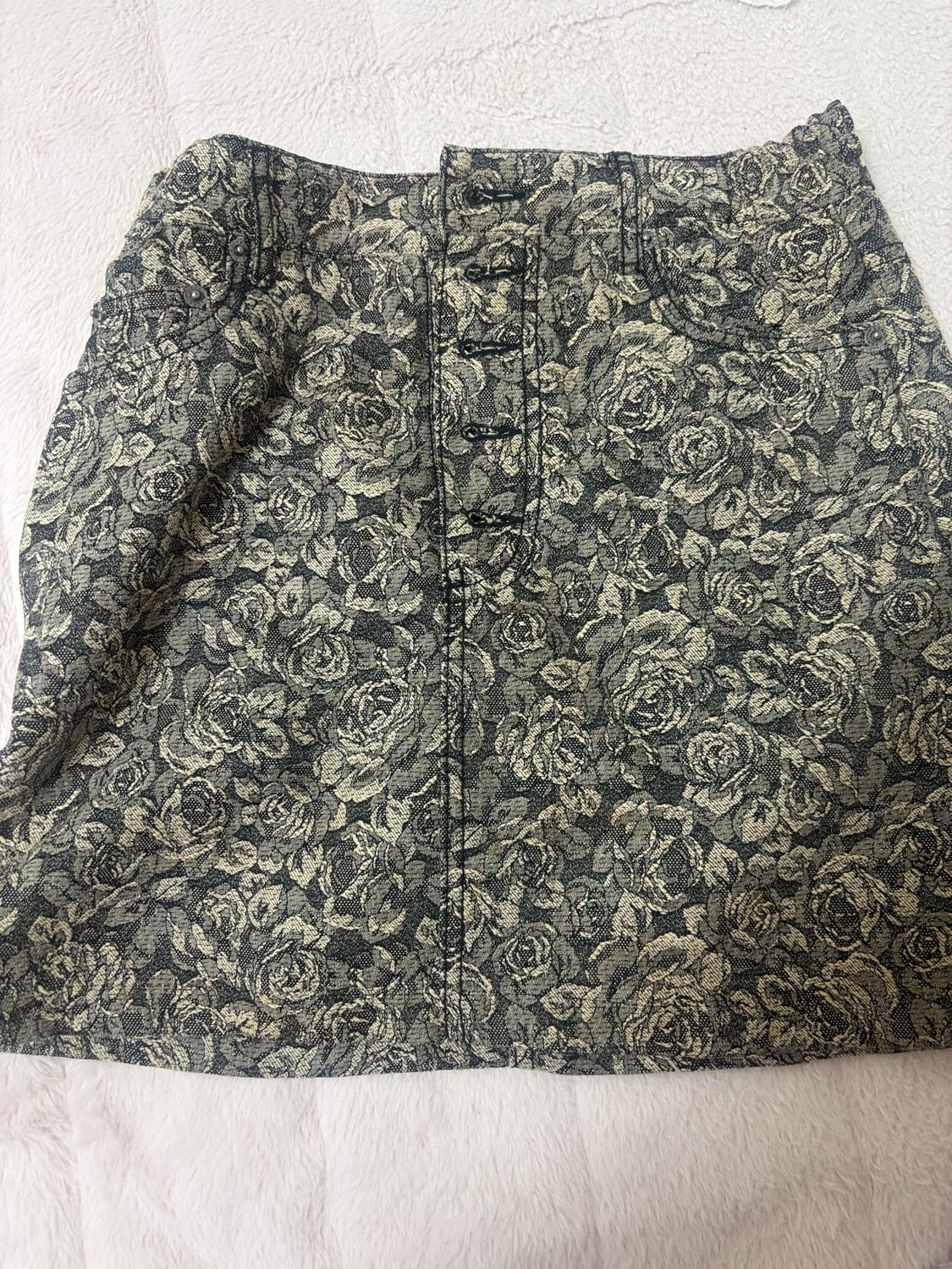 미스치프 자카드 버튼업 스커트 상품이미지3