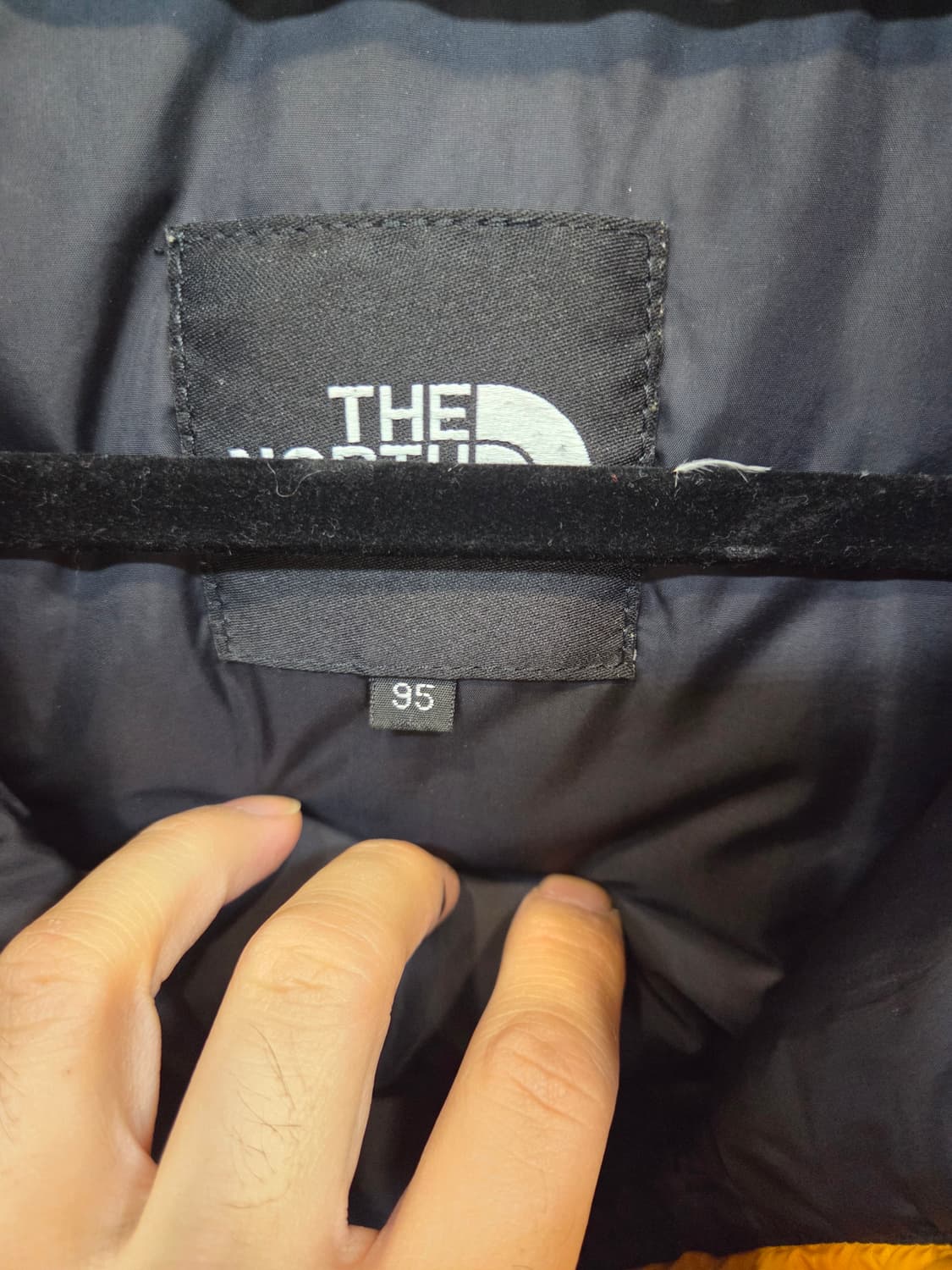 노스페이스 700 눕시 구스다운 패딩 노랑검 95 상품이미지3