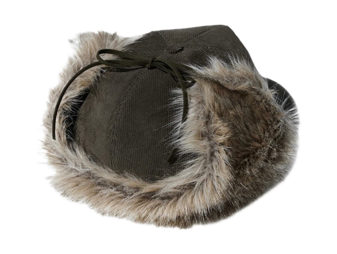 OPEN YY Fur Corduroy Earmuff Cap (Khaki) 상품이미지4
