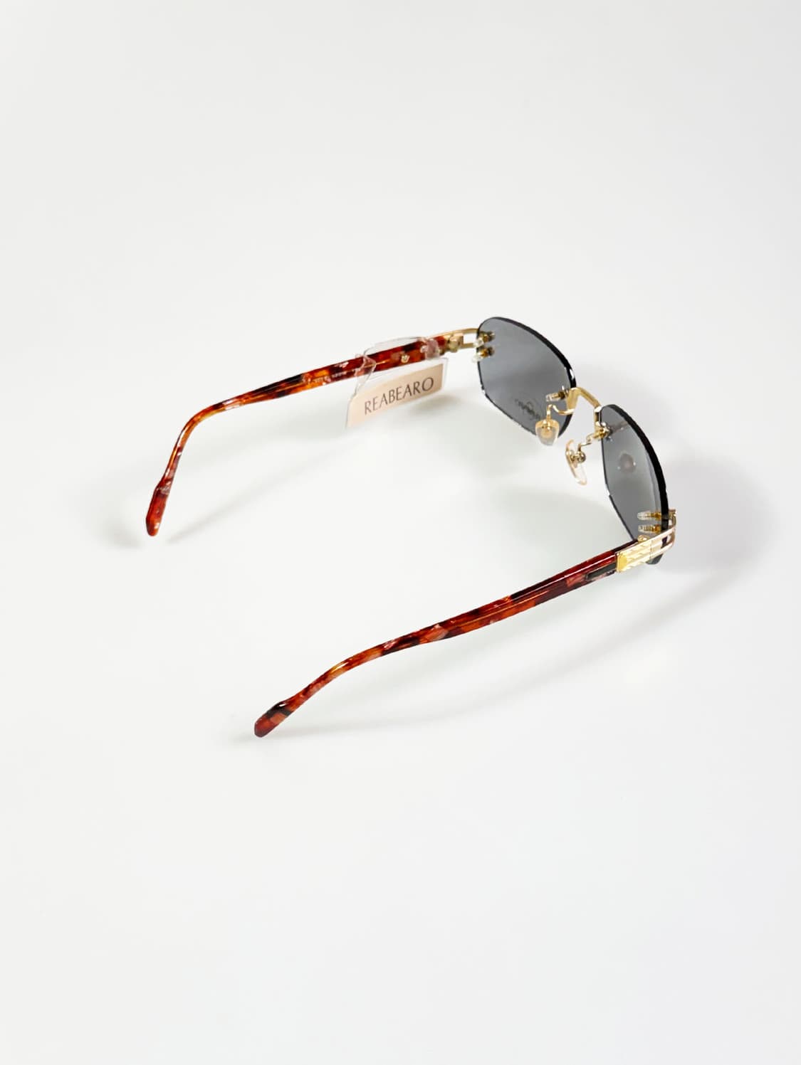 REABEARO 무테 스퀘어 메탈 프레임 빈티지 선글라스 상품이미지5