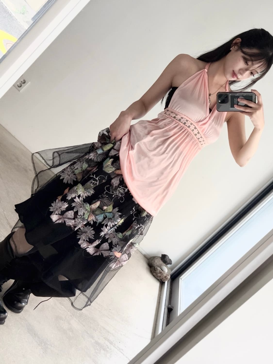 Organza flower & butterfly skirt  상품이미지5