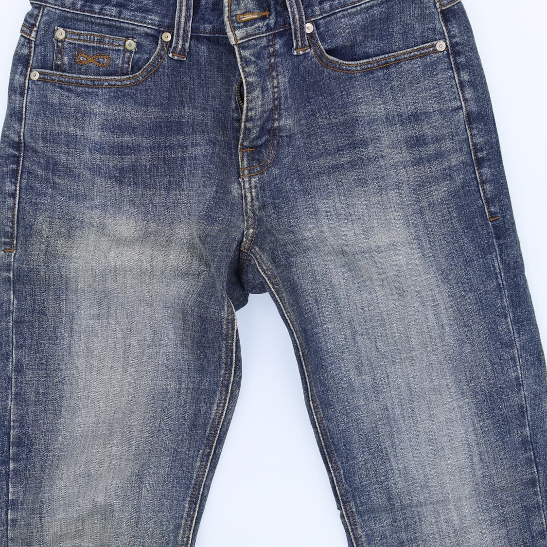 [M32] 플랙 워싱 데님팬츠 일자 청바지  0119H2 상품이미지6