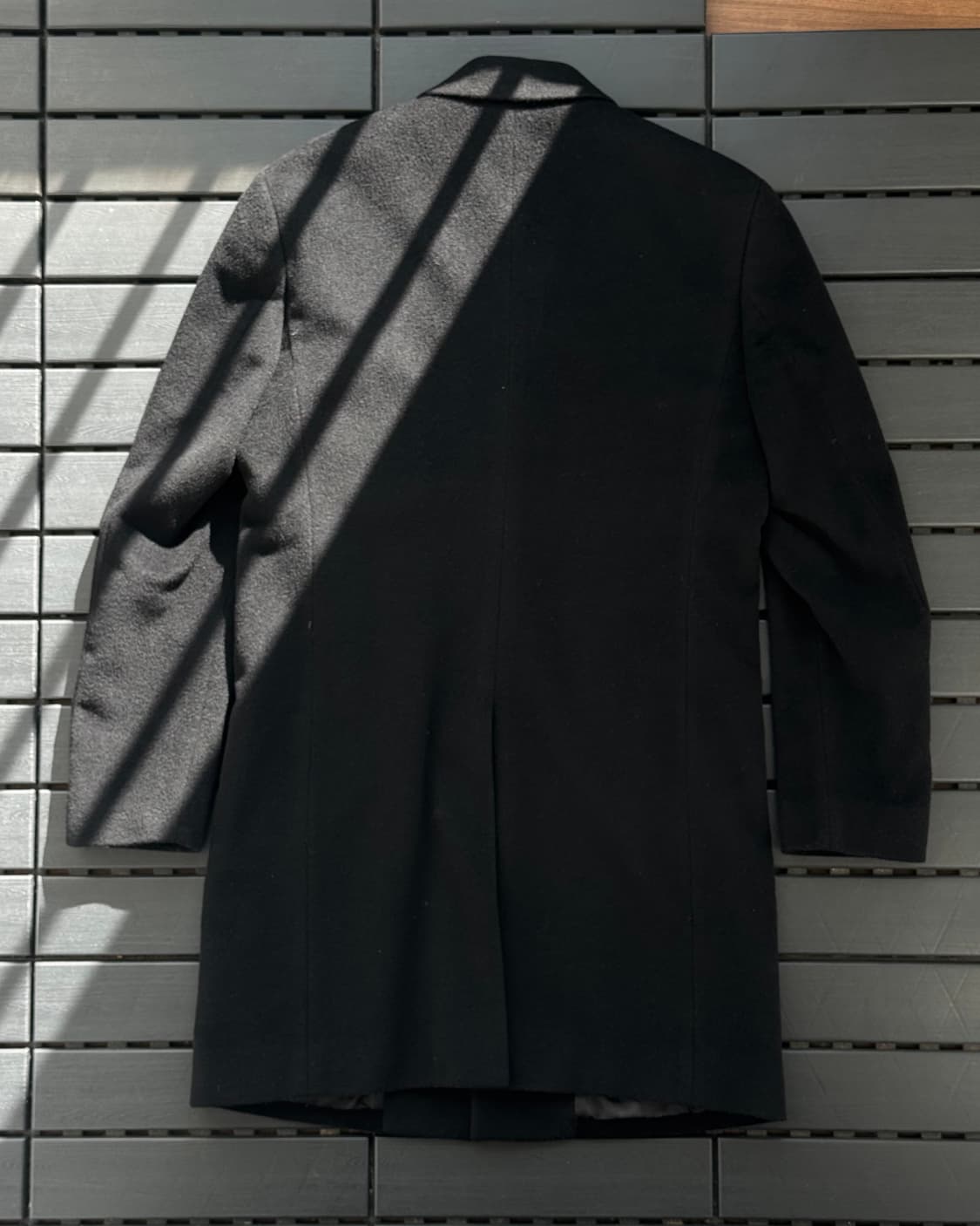 지오지아 캐시미어 혼방 체스터 블랙 코트 95 상품이미지4