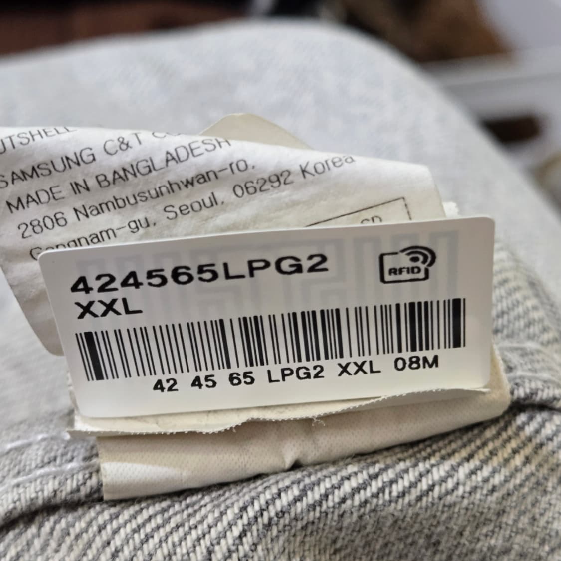 [110] 에잇세컨즈 데님 반팔 셔츠 (라이트 그레이) 상품이미지6