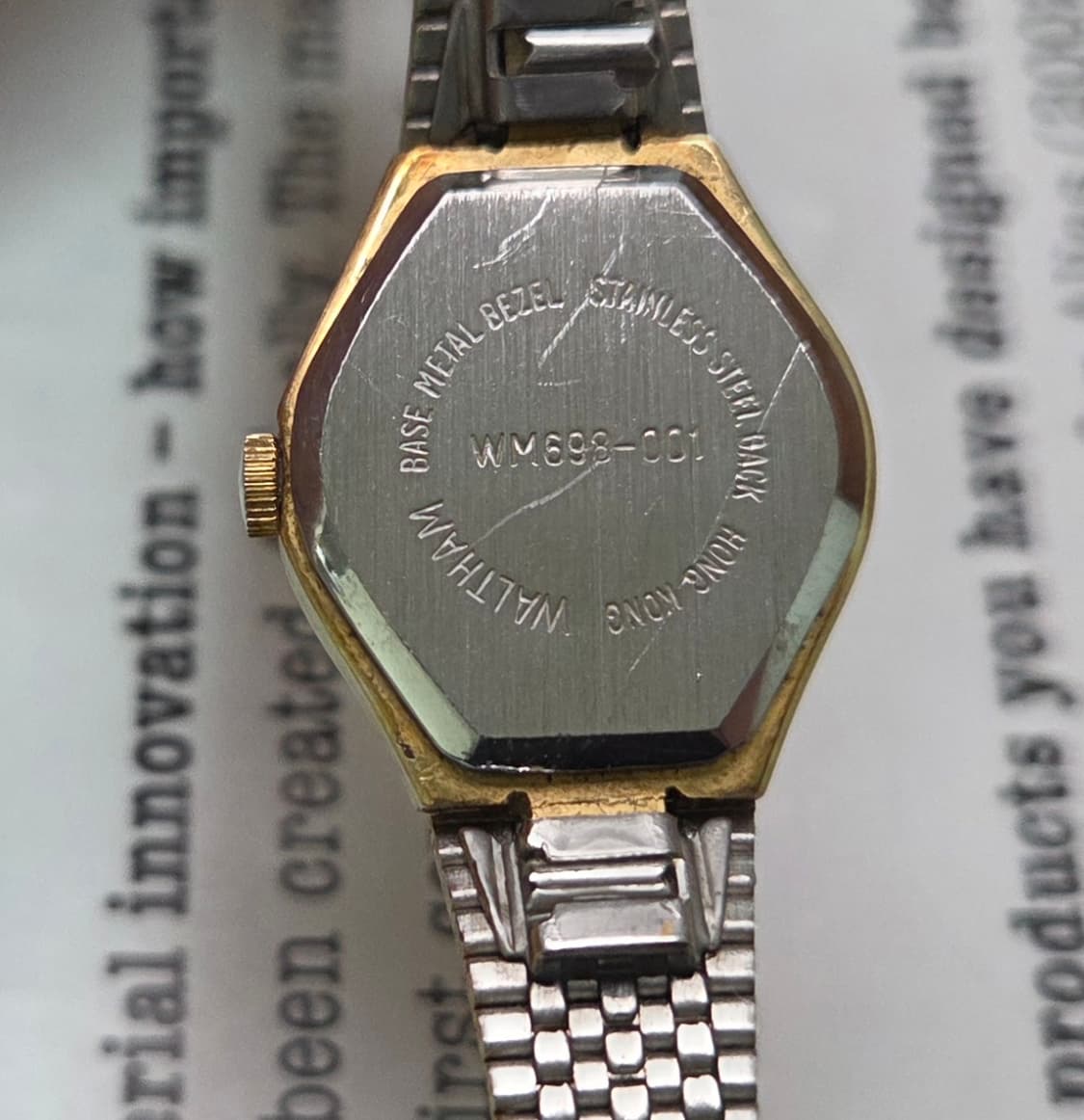 빈티지 월쌈 논데이트 쿼츠 아라빅인덱스 레드초침 여성용 상품이미지6