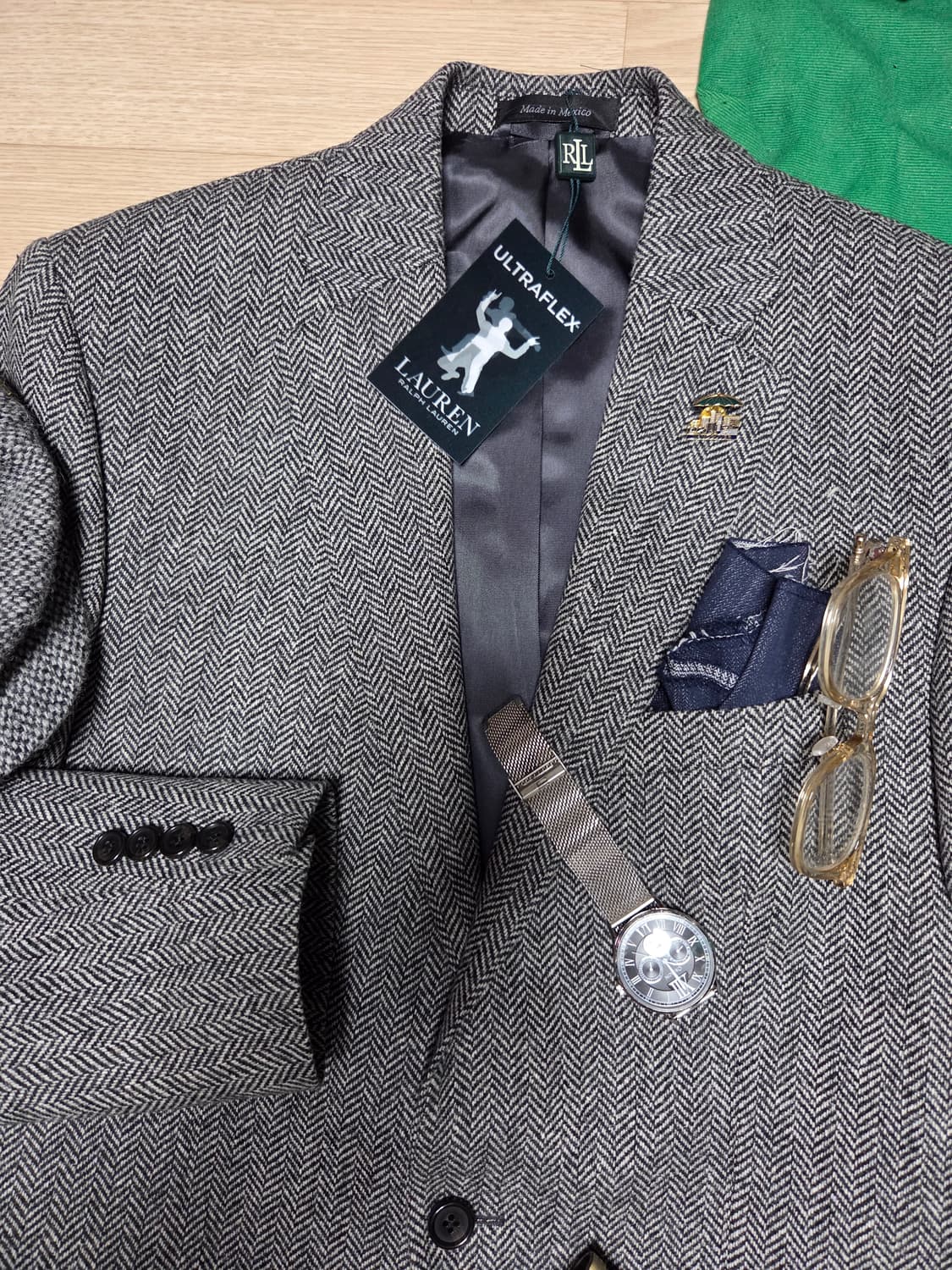 (새상품)POLO RALPH LAUREN 울  헤링본 수트 블레이저 상품이미지4