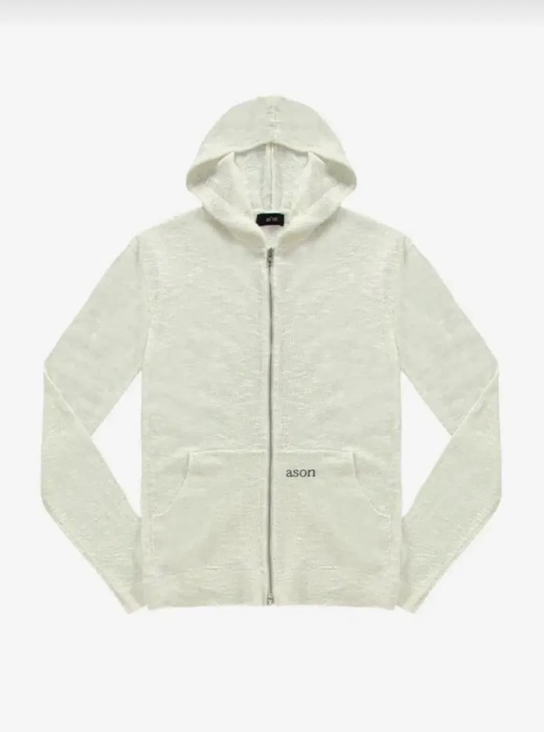 애즈온 ason 후드 집업 아이보리 쿠마 집업 상품이미지1