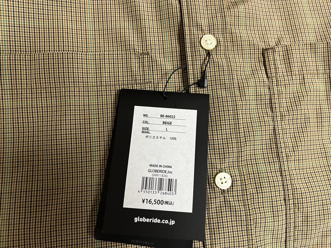 (새상품)(L)다이와피어39 테크 워크 셔츠 (베이지 체크) 상품이미지3