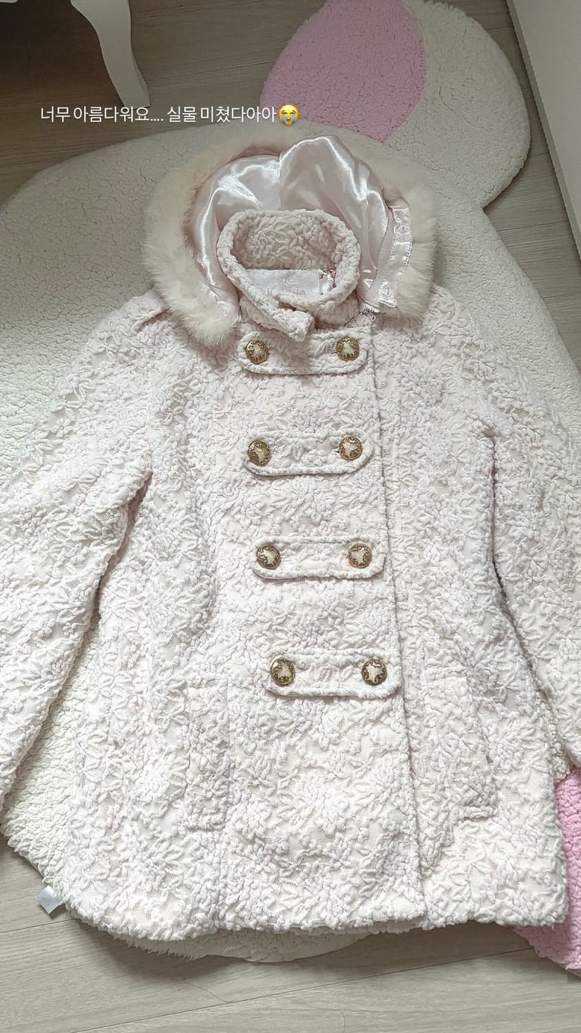 리즈리사 고전 핑크 레이스 코트 히메갸루 라떼갸루 상품이미지2