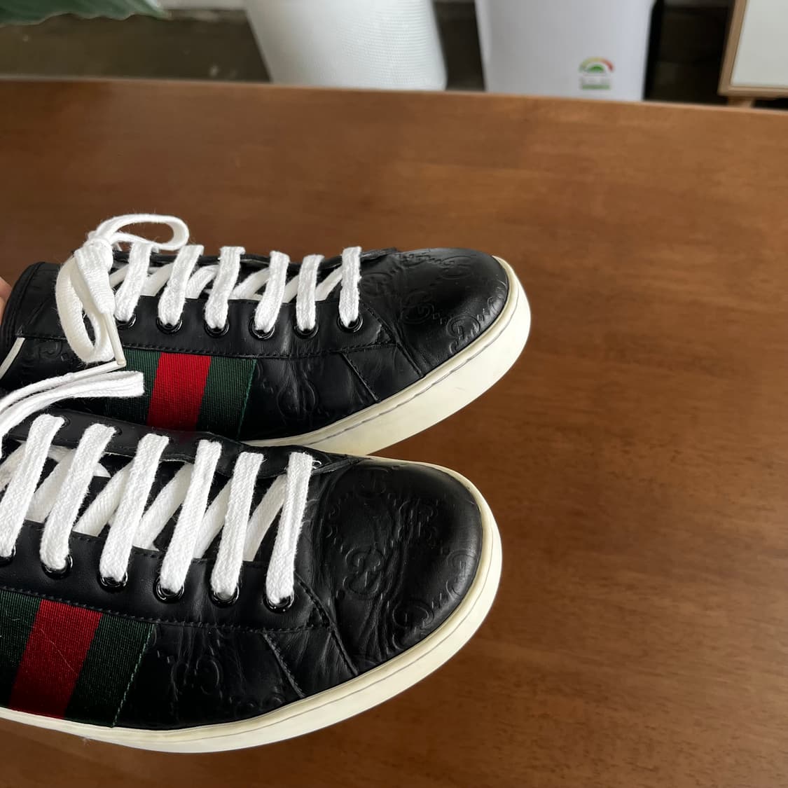 구찌 에이스 레더 스니커즈 Uk8 상품이미지7