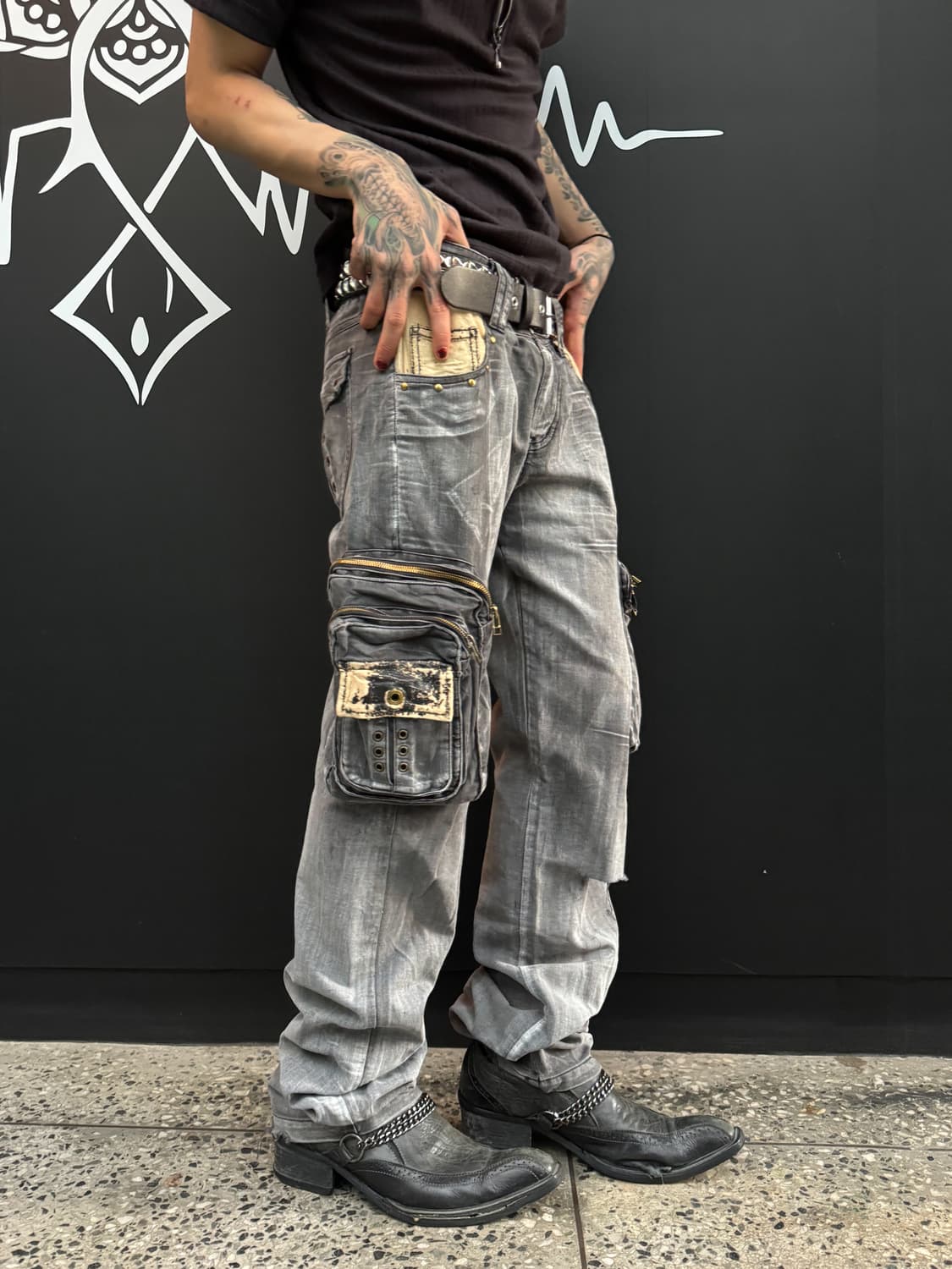 Multi Pocket Cargo Denim Pants 상품이미지1