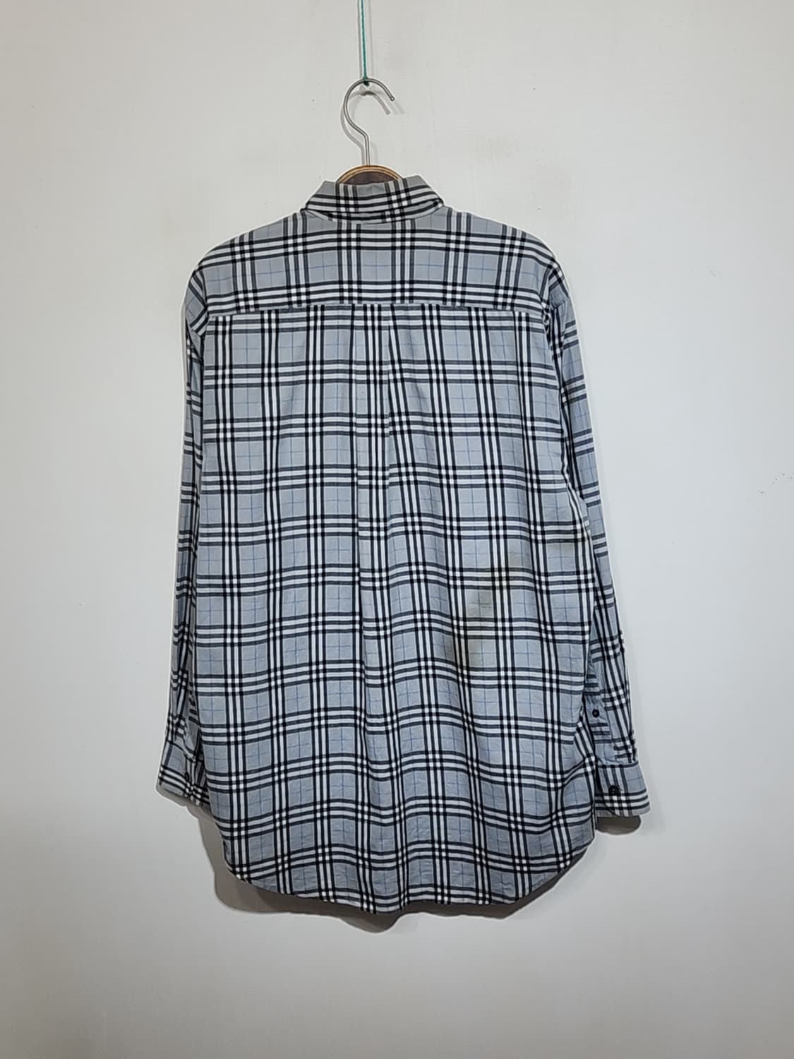 (L) 버버리 남방 체크 셔츠 포켓 캐주얼 매장판  상품이미지9