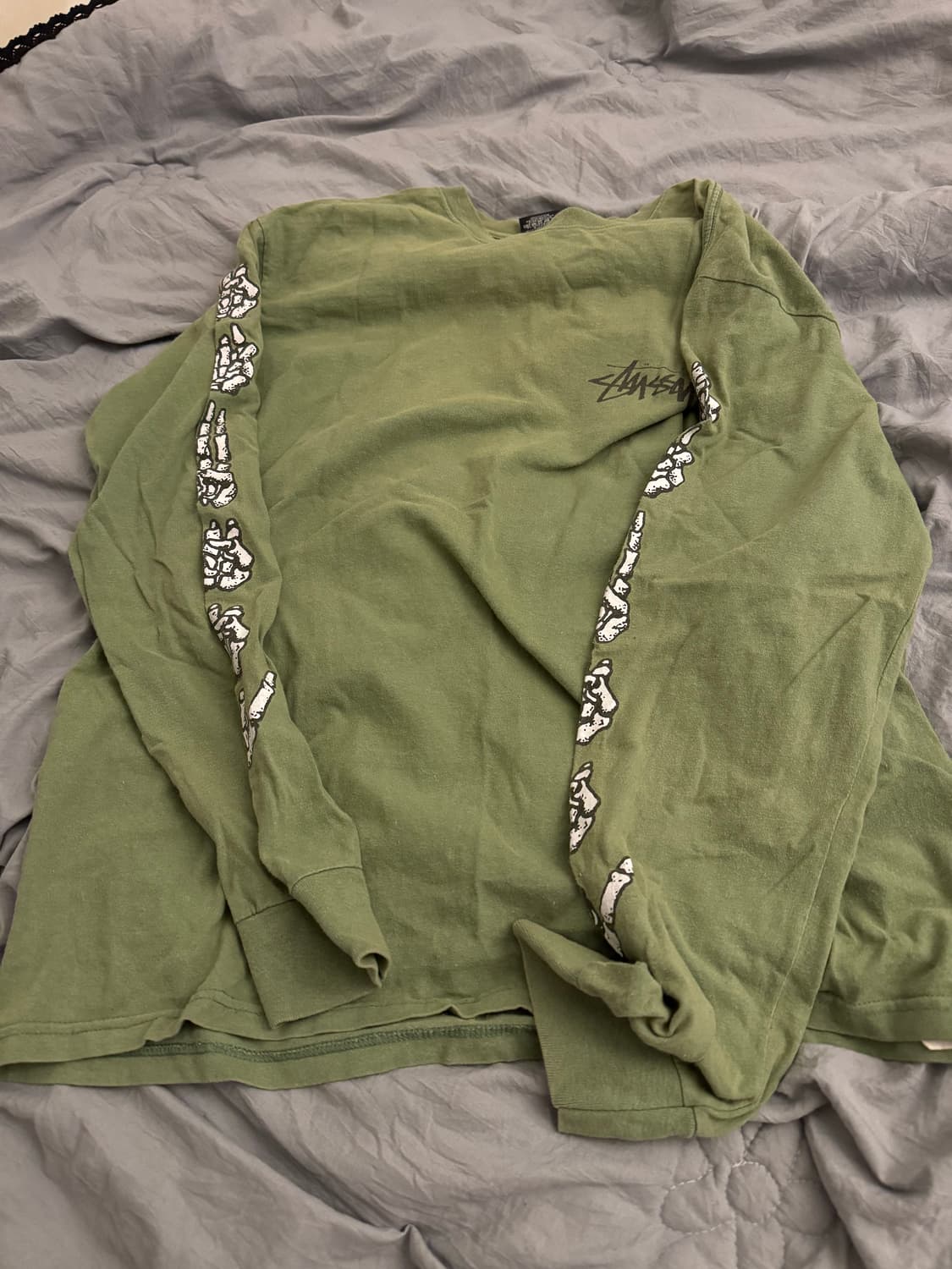 스투시 올리브 그린 롱슬리브 티셔츠 L 상품이미지1